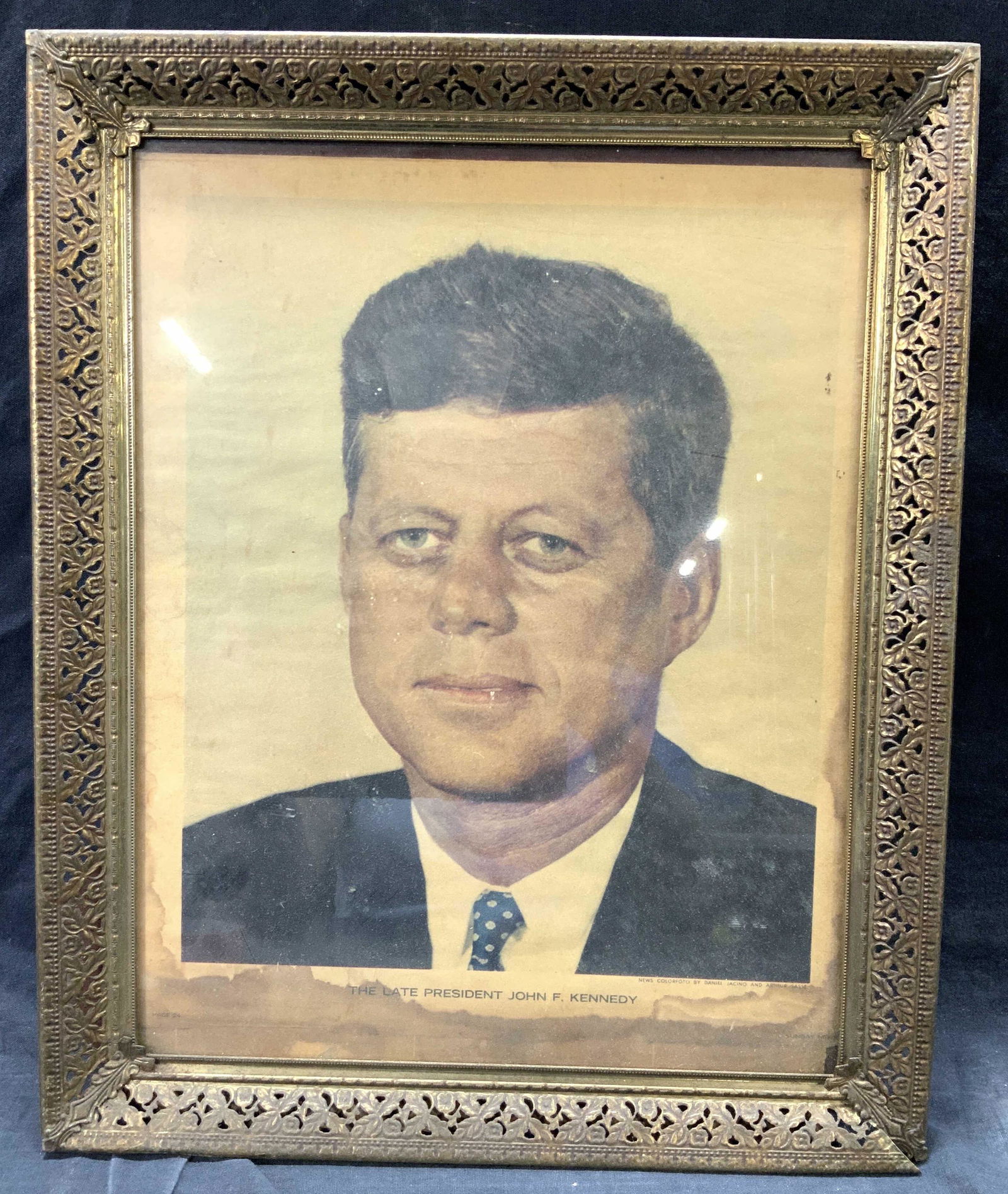 Framed Vintage John F.Kennedy Portrait (1 of 7)
