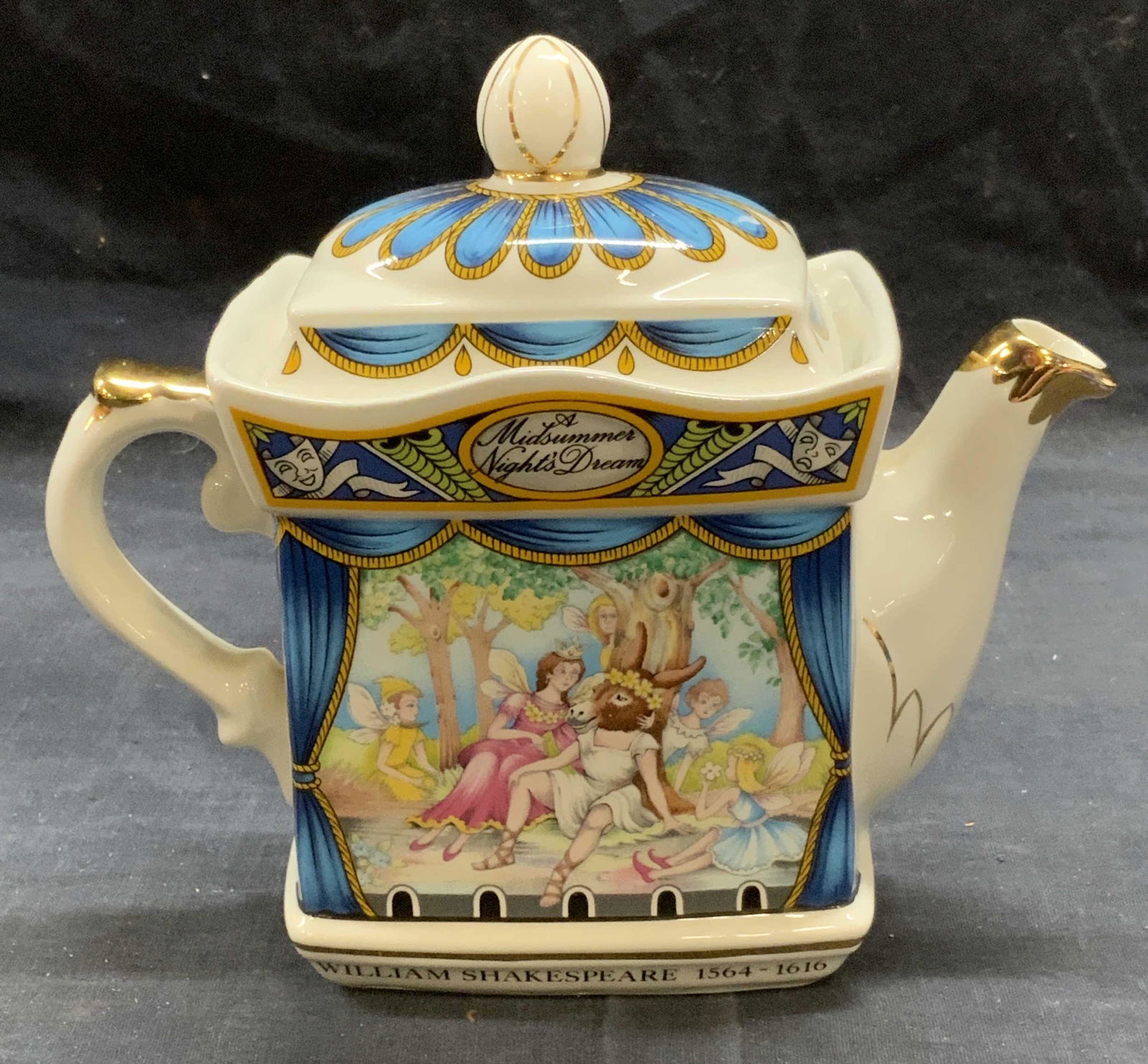 SADLER Porcelain Shakespeare Teapot, England (1 of 9)