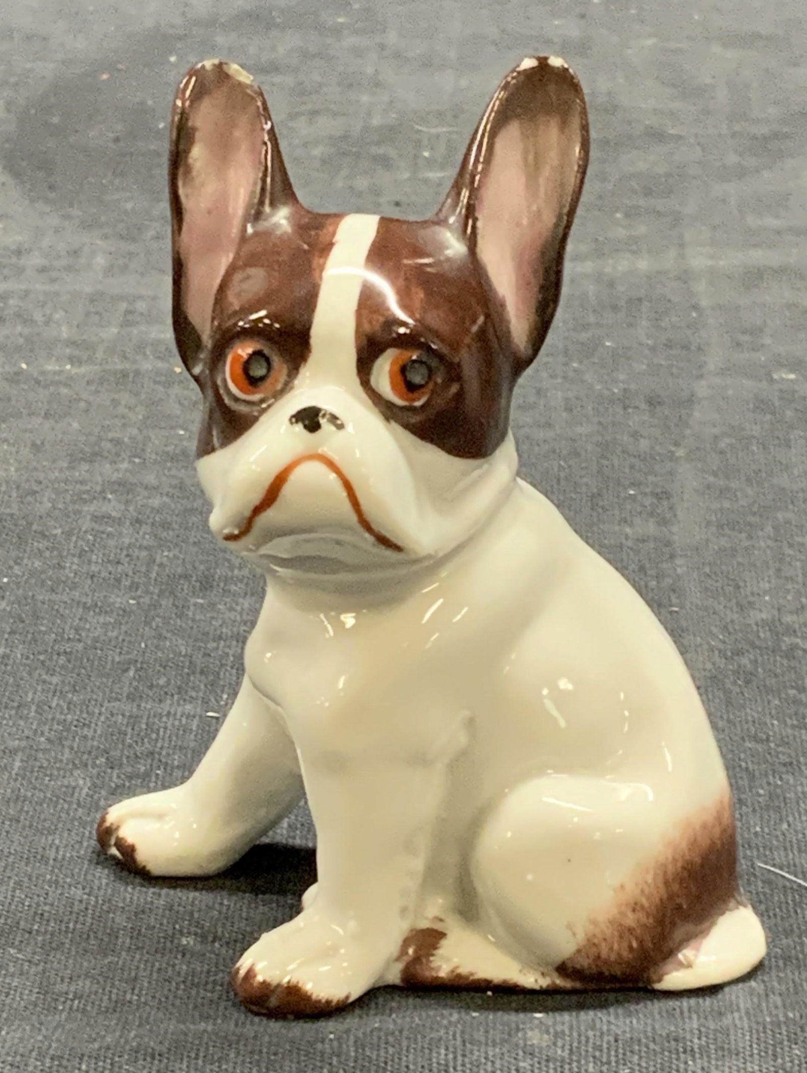 Hallmarked Porcelain French Bulldog Figurine (1 of 7)