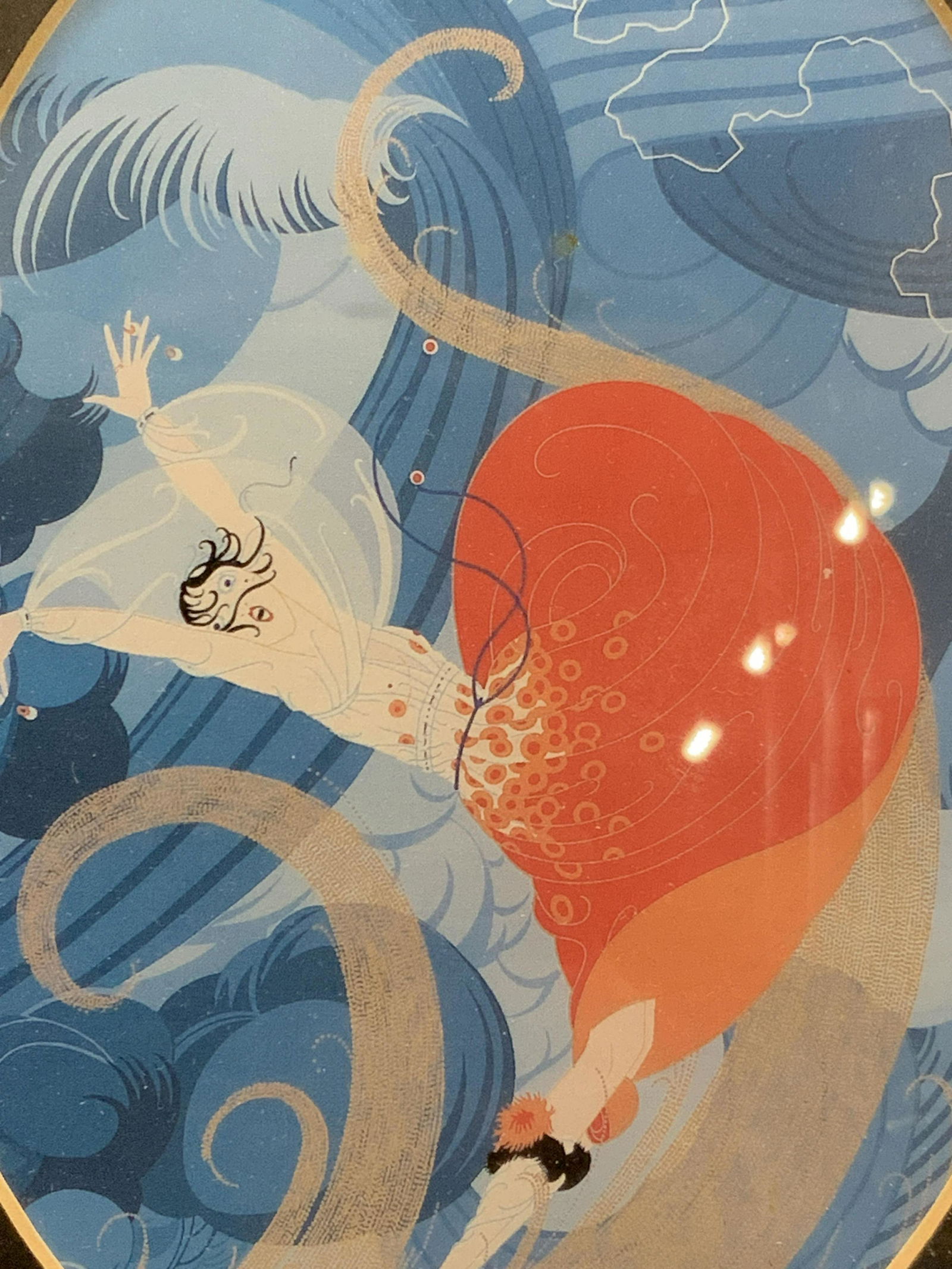ERTE Swept Away Framed Lithograph (1 of 7)
