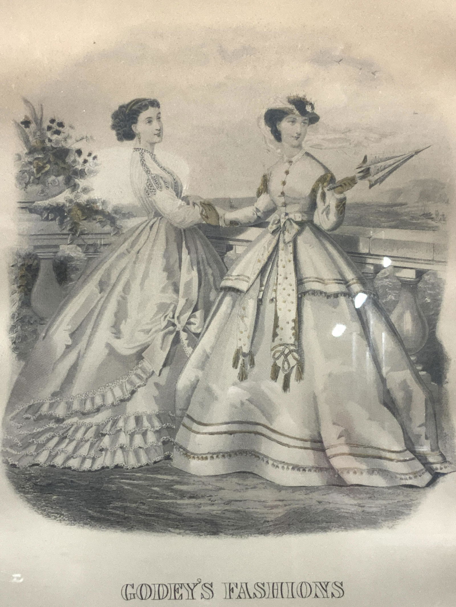 GODEYS FASHION Hand Colored Lithograph (1 of 8)