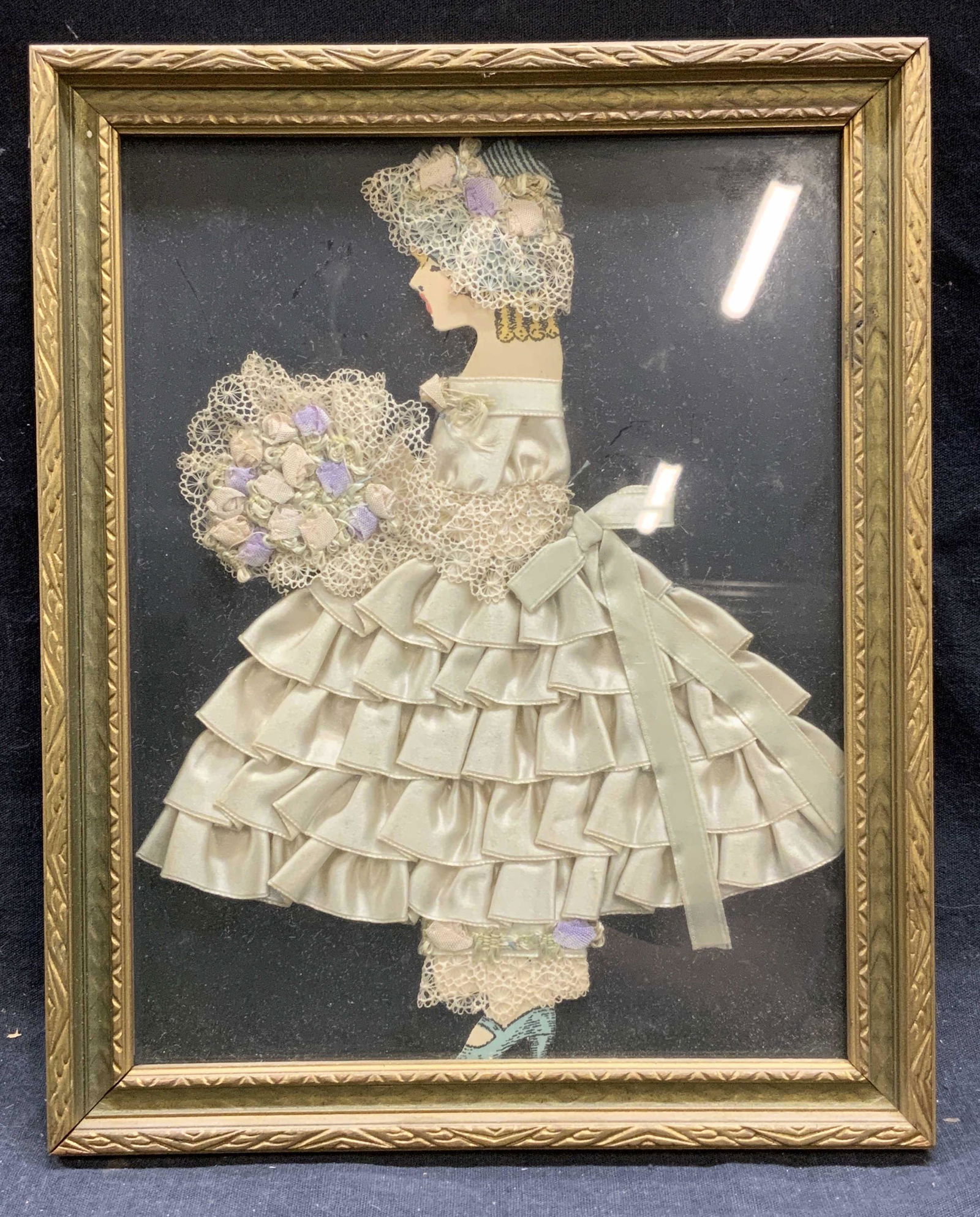 Framed Mixed Media Figure of a Girl (1 of 7)