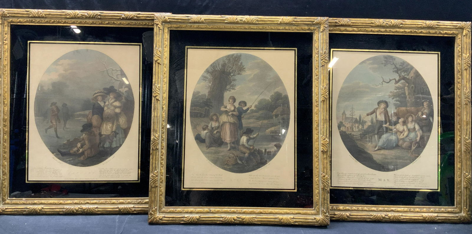 3 W.Hamilton & Bartolozzi Colored Engravings (1 of 10)