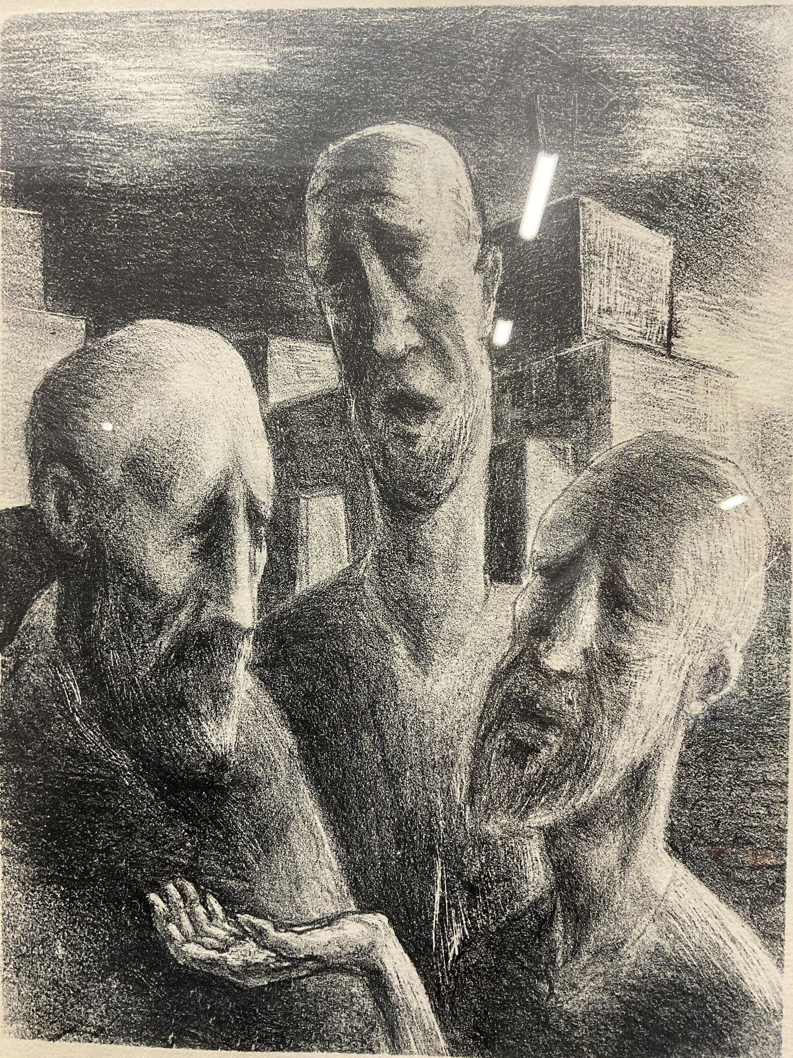 FRMD Figurative Etching of 3 Men (1 of 7)