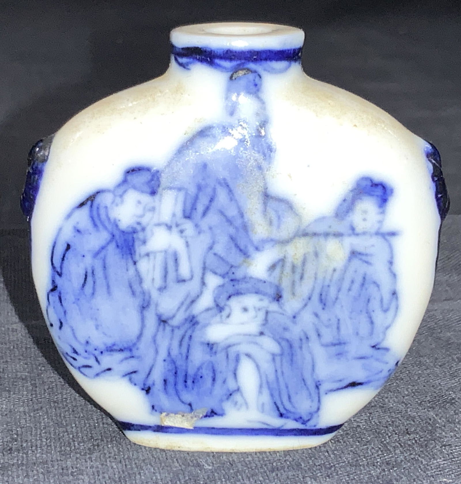 Signed Hand Painted Porcelain Asian Snuff Bottle (1 of 6)