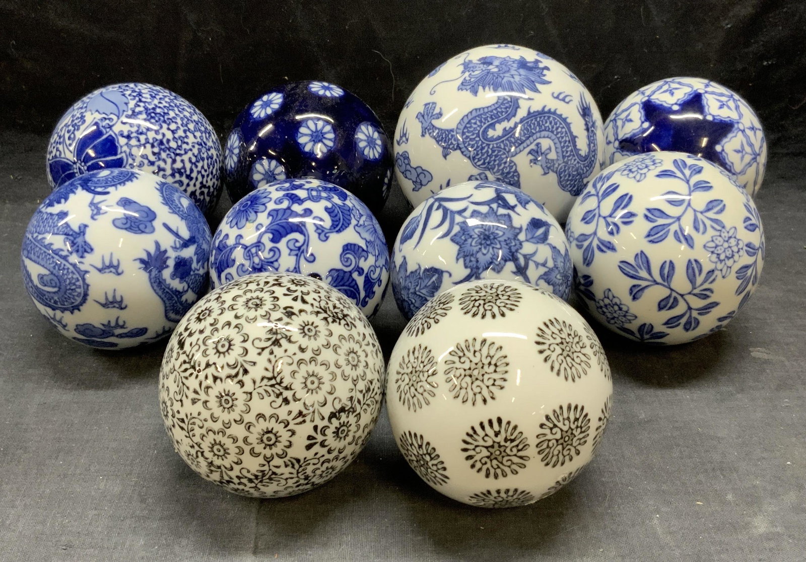 Lot 10 Asian Decorative Ceramic Spheres (1 of 7)