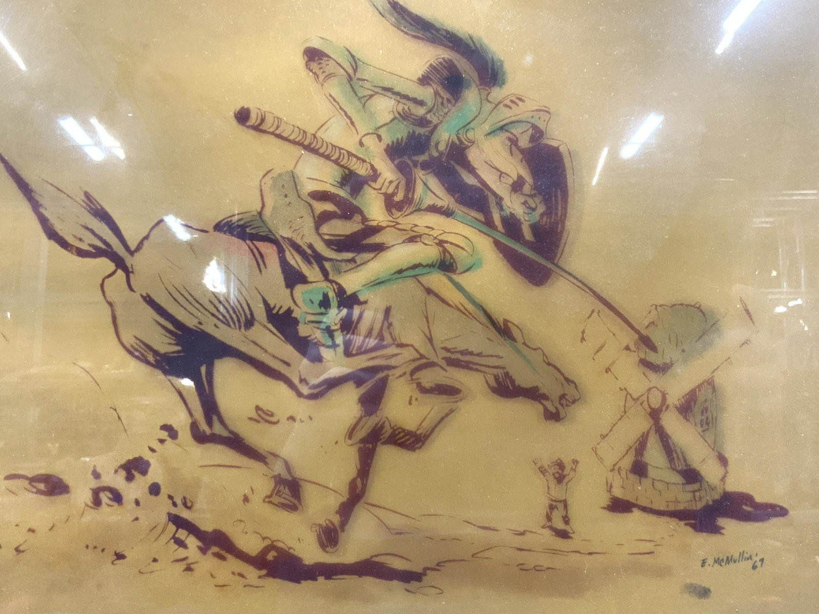 E.McMullin Signed Knight Silk Screen Illustration (1 of 10)