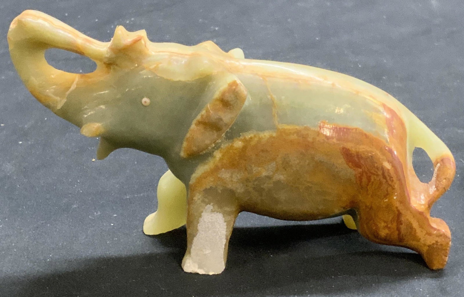 Carved Natural Stone Elephant Figurine (1 of 6)