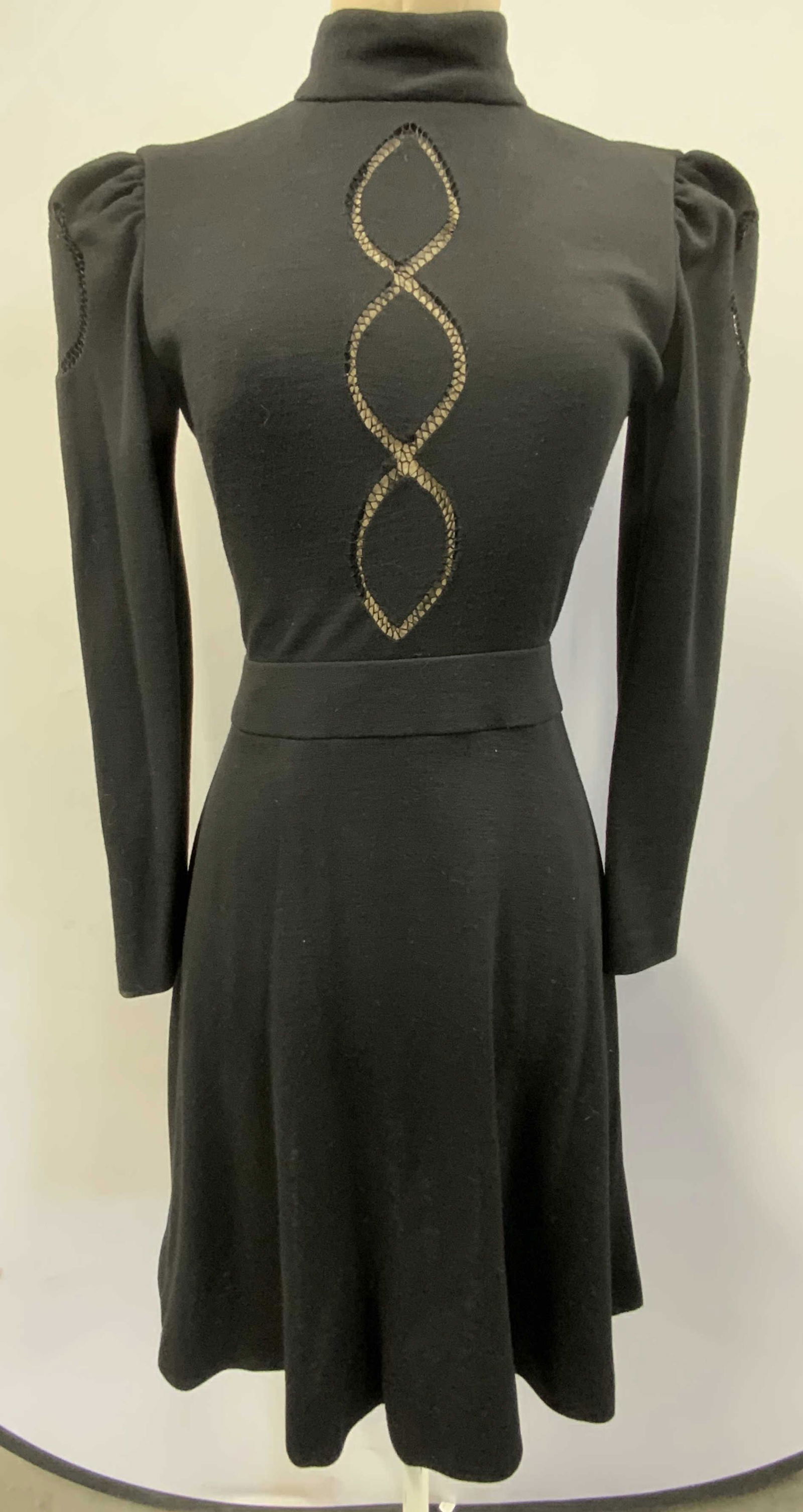 DONALD BROOKS Black Knit Turtleneck Dress (1 of 7)