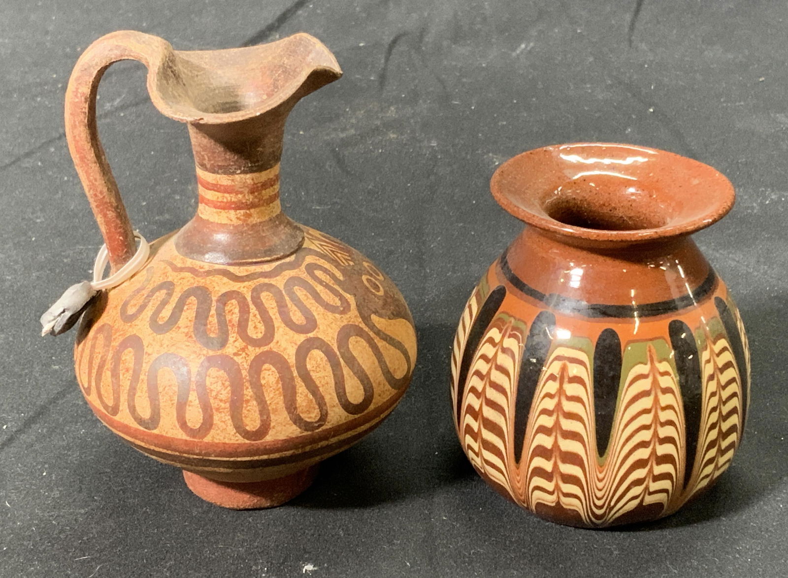 Lot 2 Miniature Art Pottery Vessels, ARANTIE, More (1 of 4)