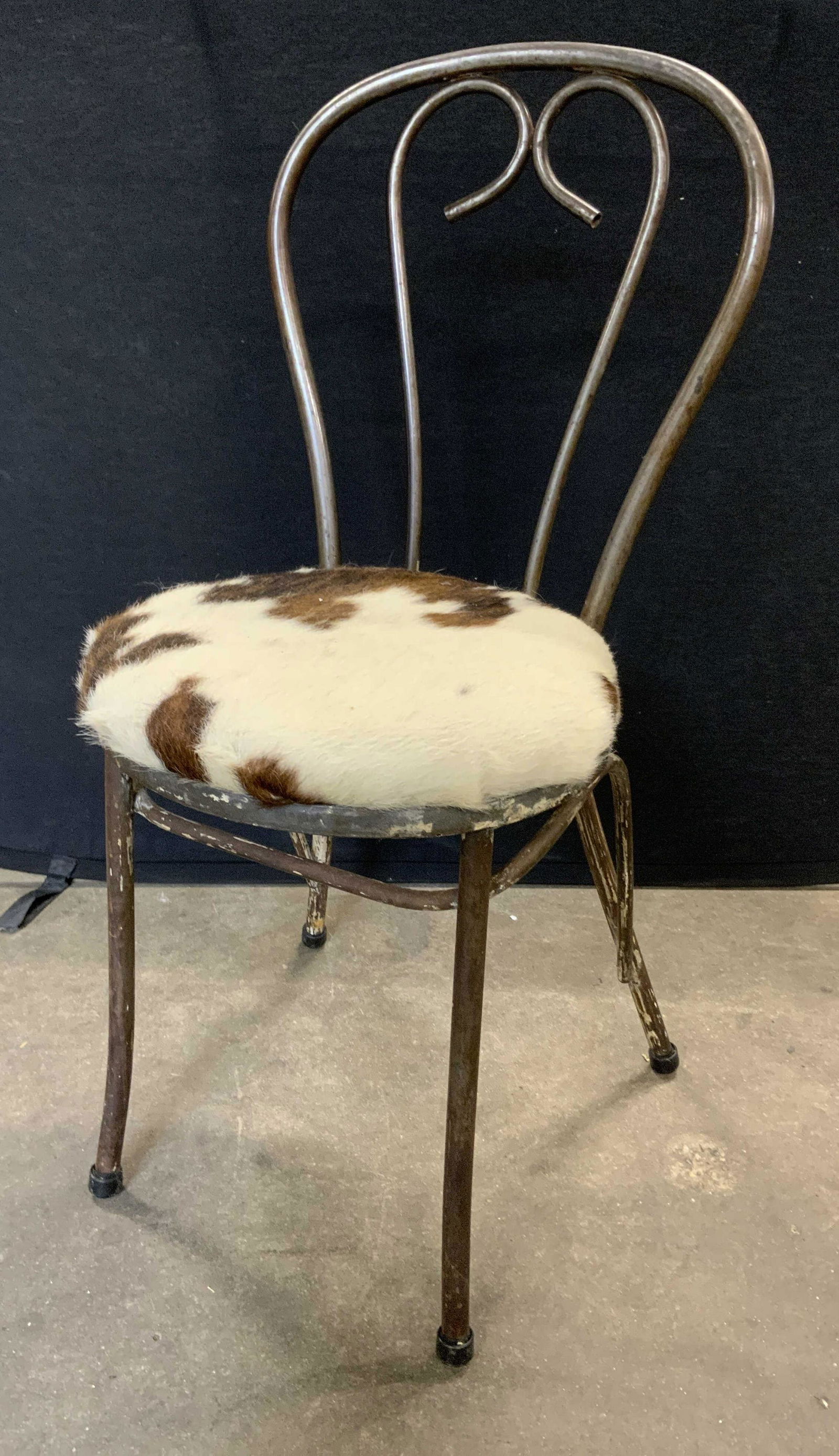 Vintage Metal Cowhide Chair (1 of 11)
