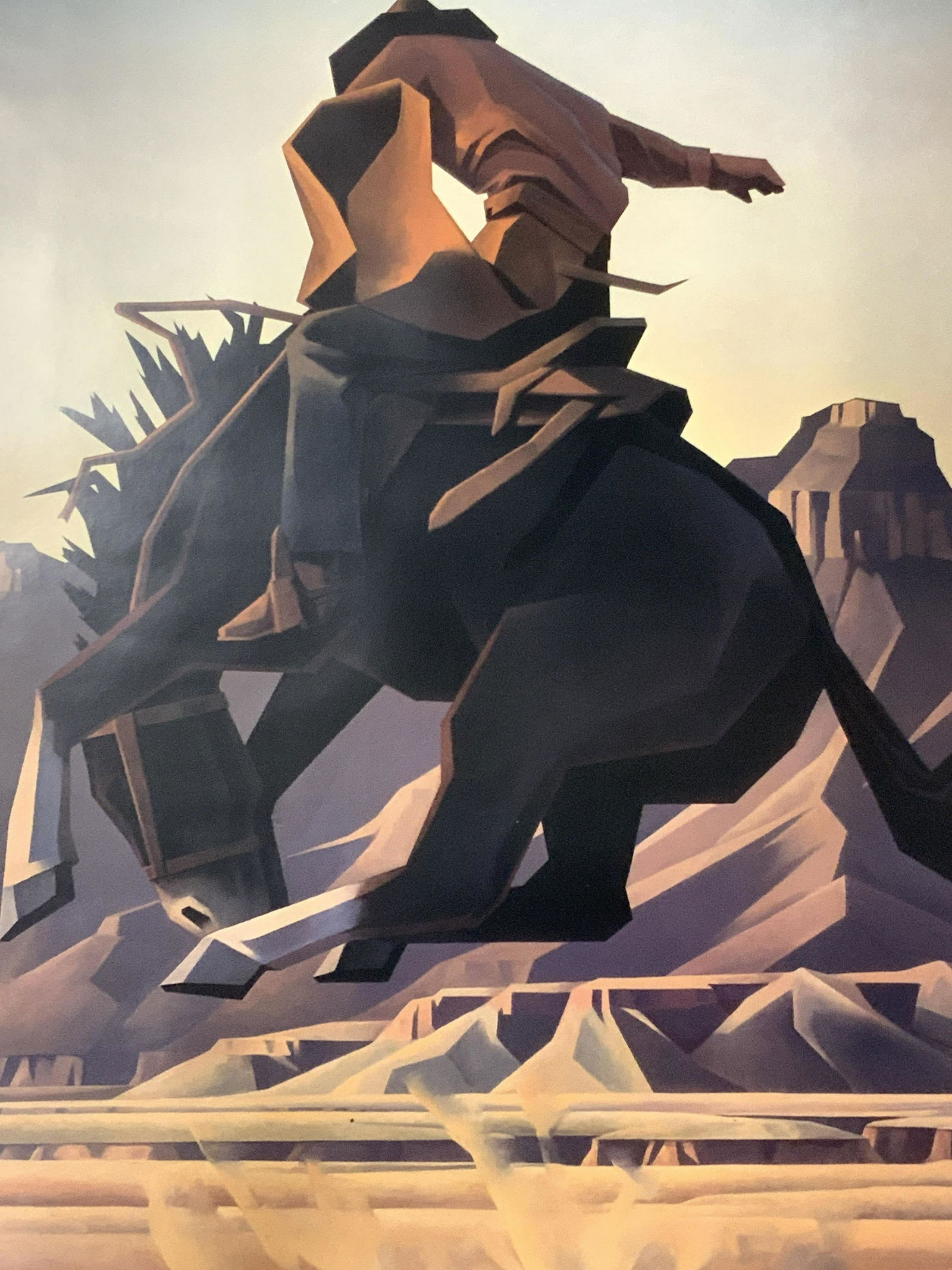46 x 37 Inch Jack Knife Cow Boy Litho, Ed Mell (1 of 13)
