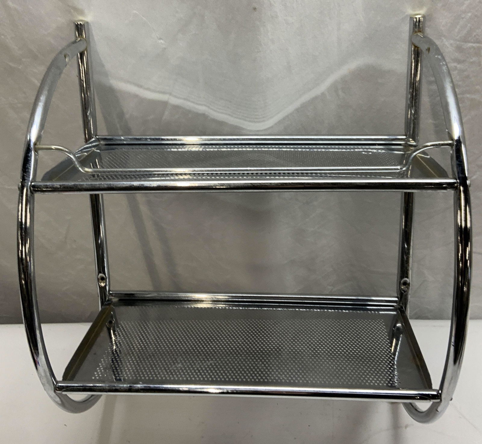 Two Tiered Metal Wall Shelf (1 of 7)