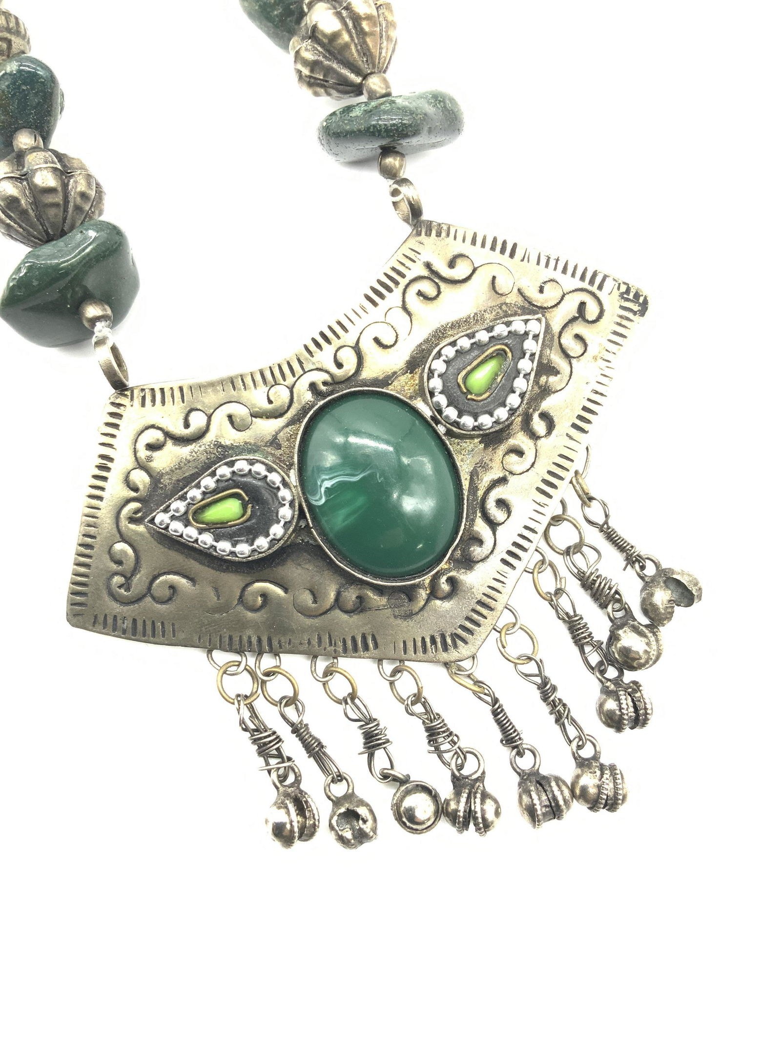 Hand Crafted Chucky Artisan Necklace w Stones (1 of 6)