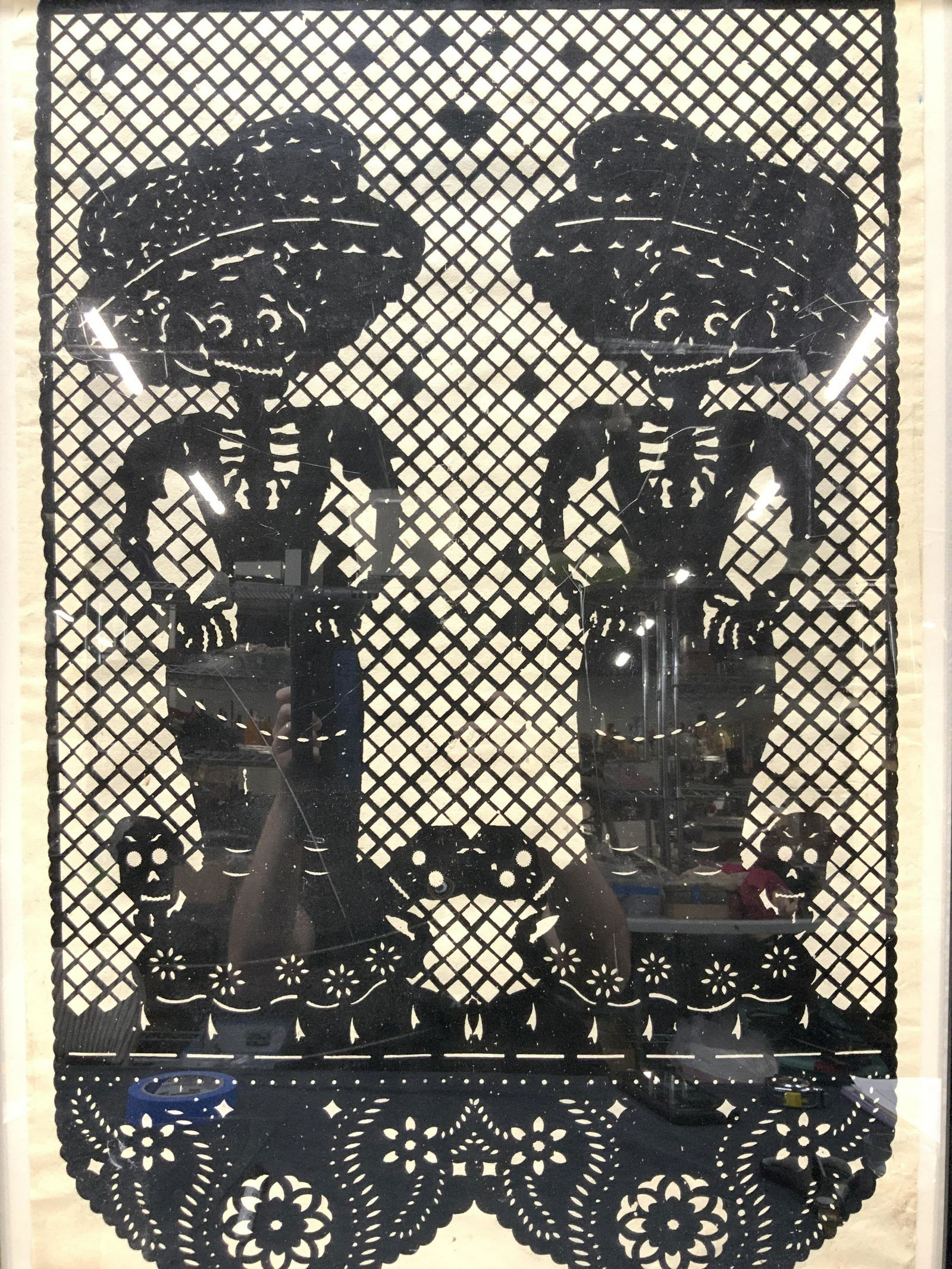 Vintage Papel Piacdo Skeleton Women Silk Screen (1 of 9)