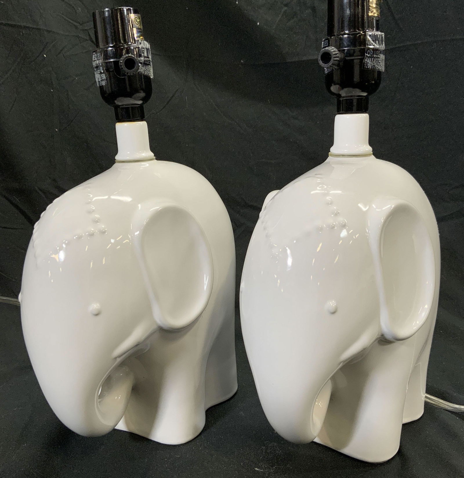 Pair Porcelain Elephant Table Lamps (1 of 7)