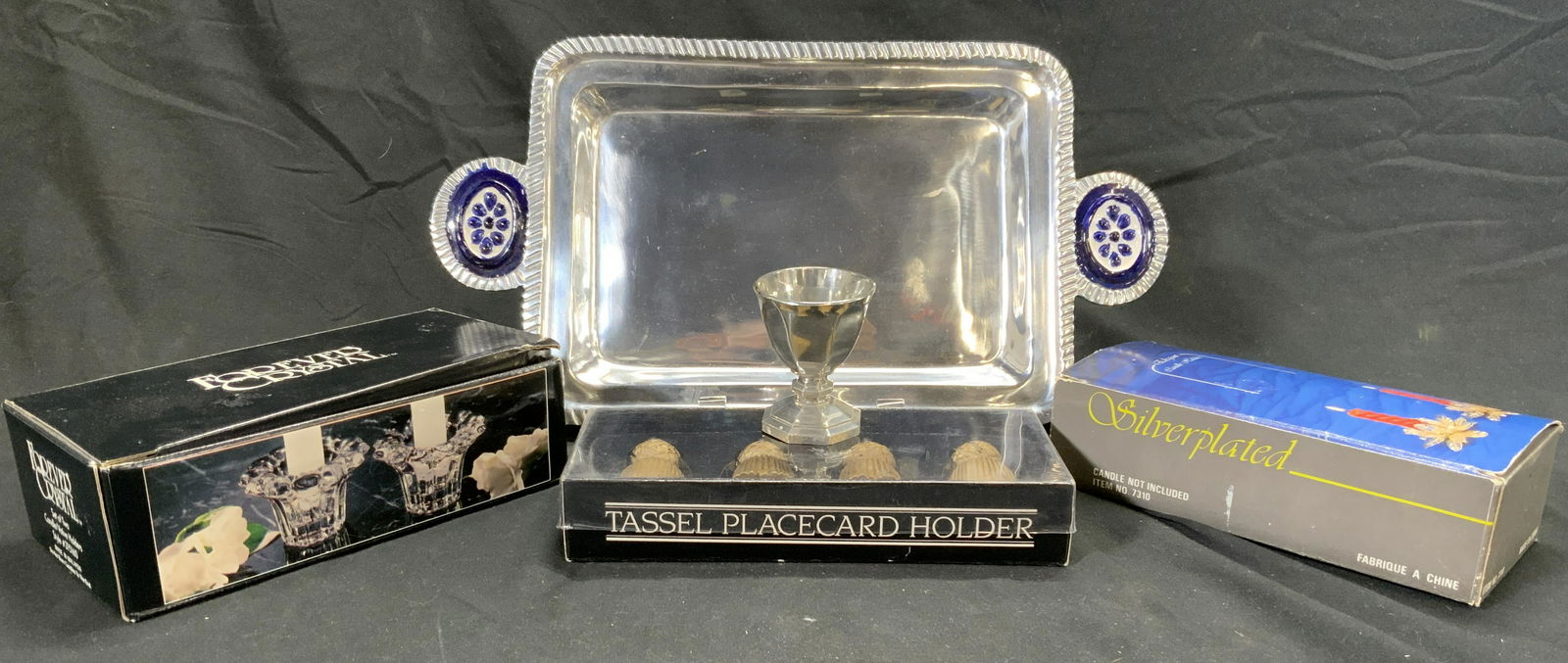 Lot 9 Tabletop Accessories, Tray, Goblet, More (1 of 6)