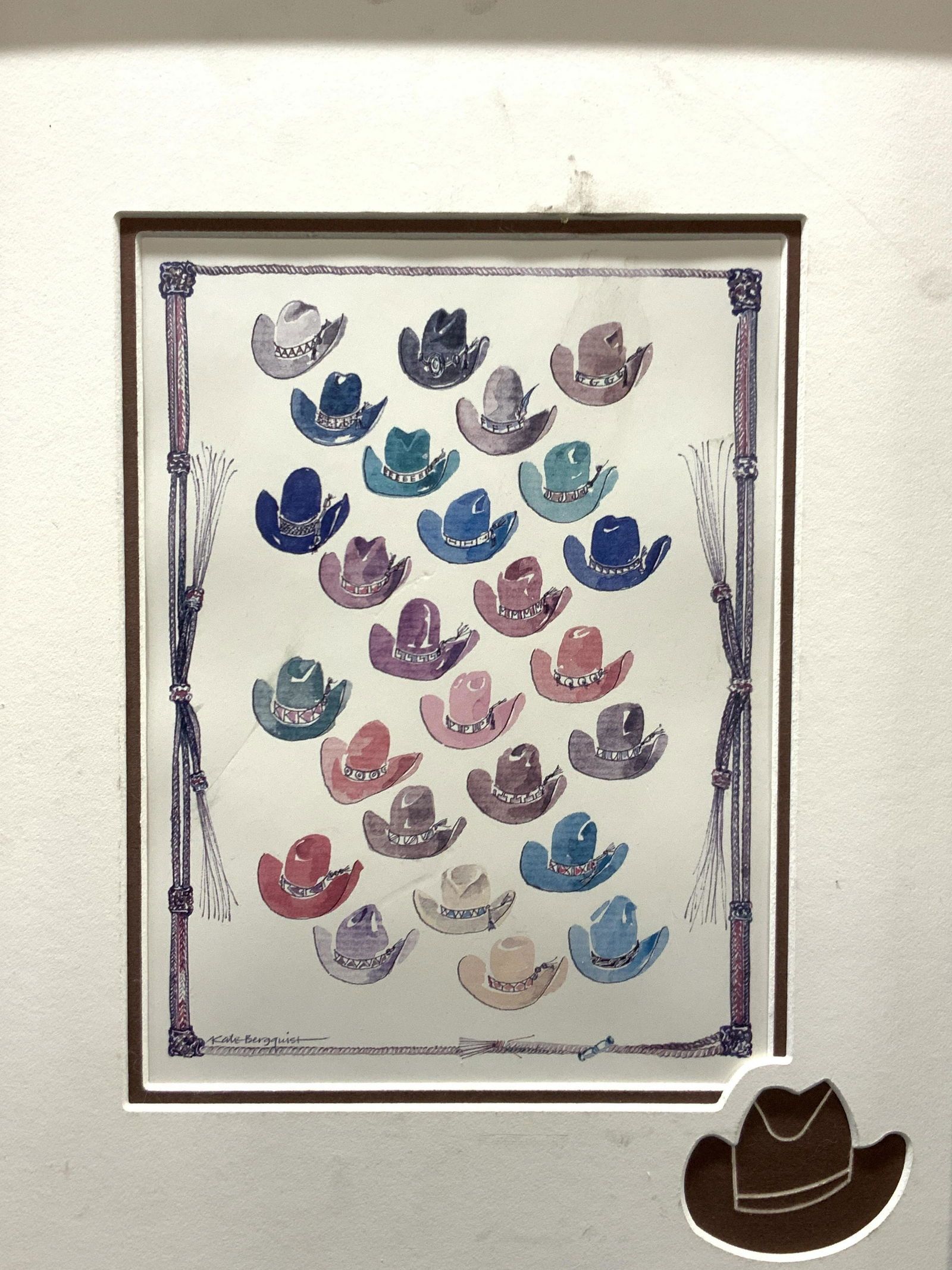 Marked Cow Boy Hats Lithograph (1 of 8)