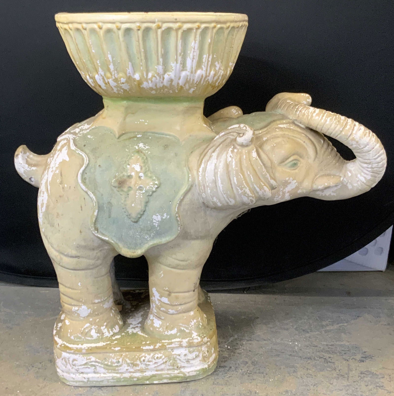 Vintage Floor Sized Painted Elephant Statuary (1 of 14)