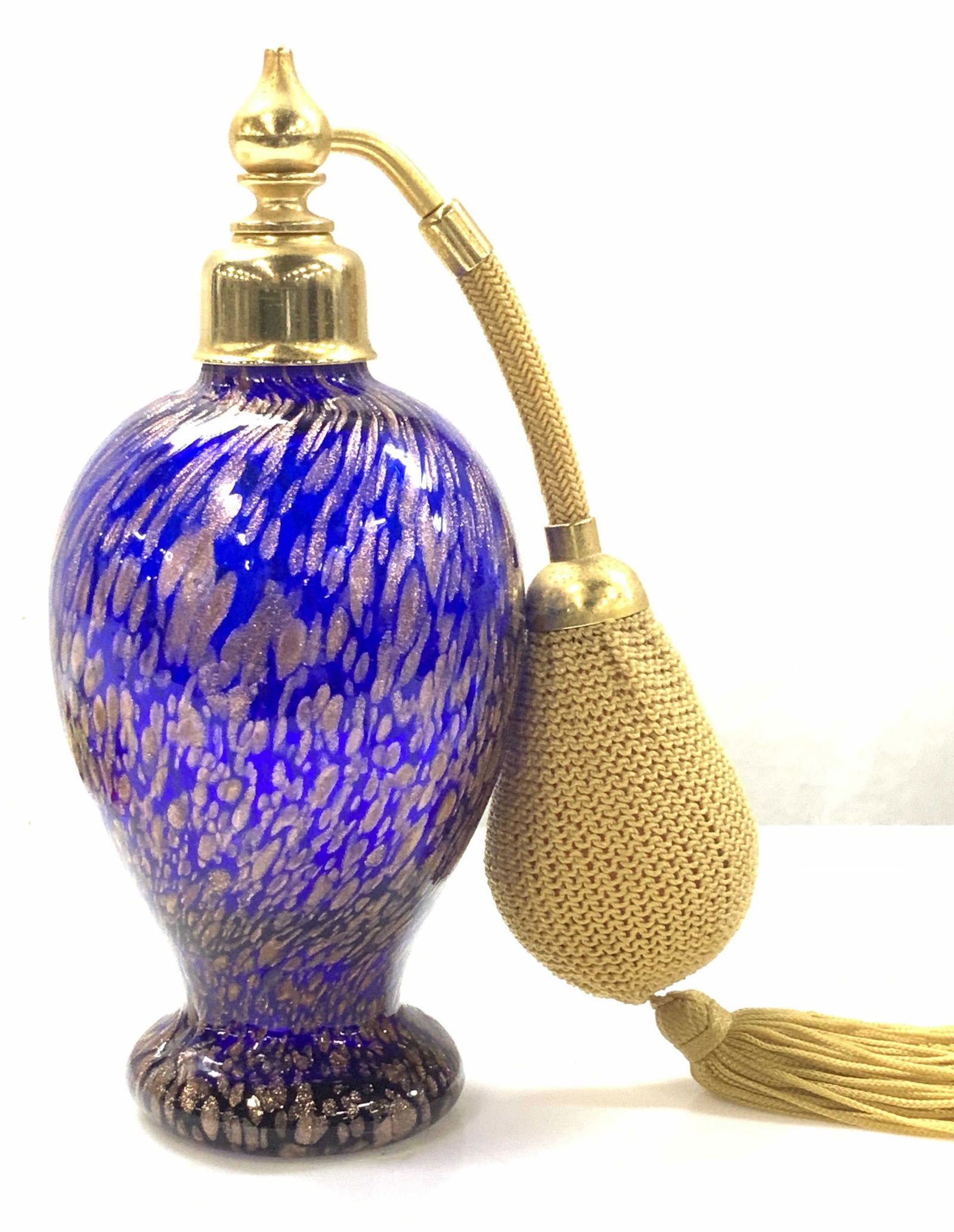 Hand Blown Cobalt Blue Perfume Atomizer (1 of 7)
