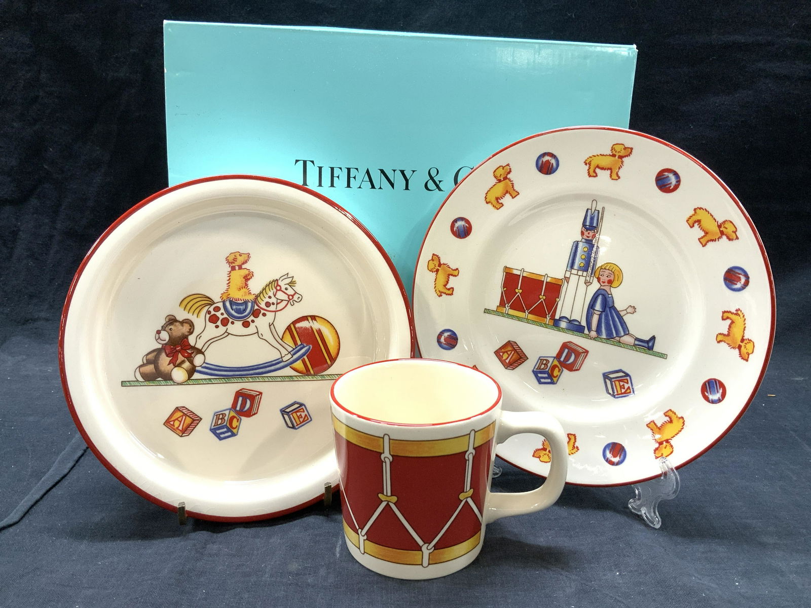 TIFFANY 3Pc Ironstone Child Tableware England, Box (1 of 7)