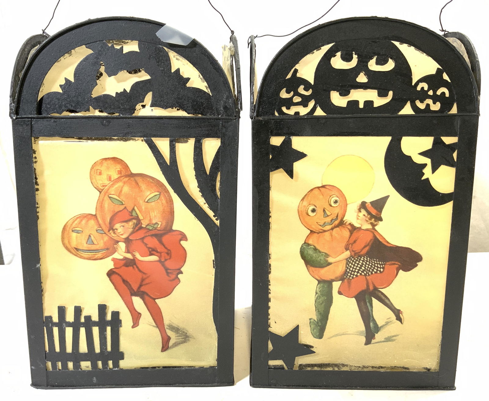 Metal & Paper Hanging Halloween Lanterns (1 of 9)