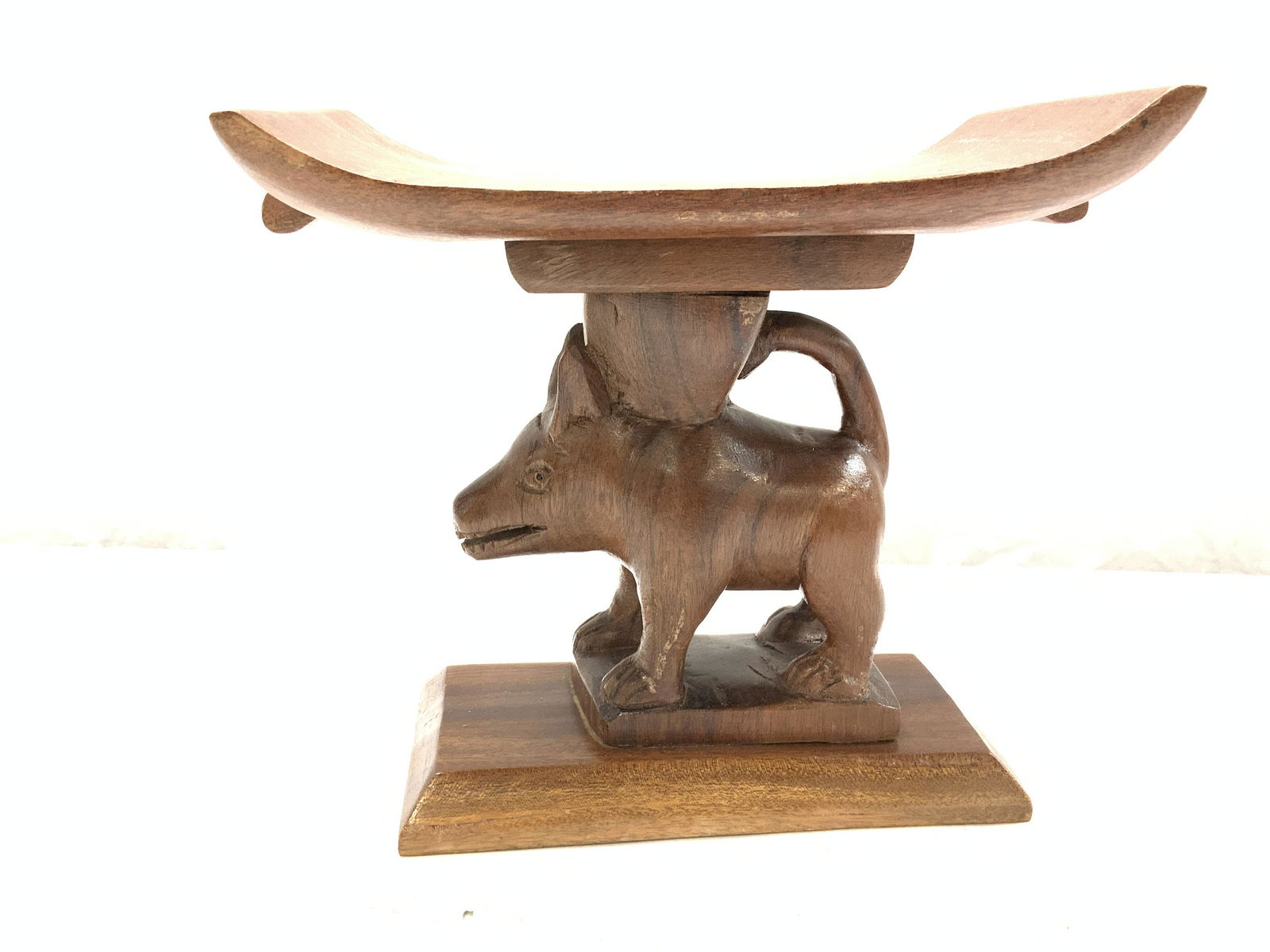 African Ashanti Tasmanian Devil Wood Stool, Ghana (1 of 7)