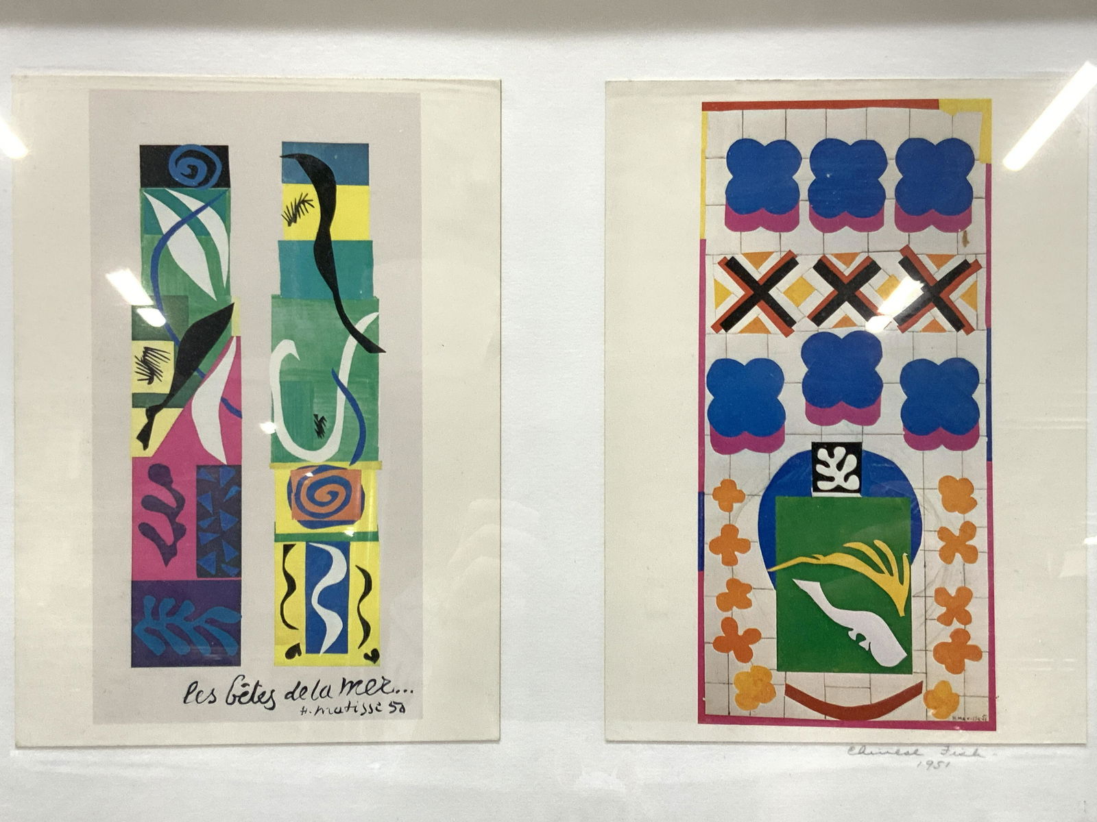 2 Mounted Matisse Paper Cut Out Lithos (1 of 8)
