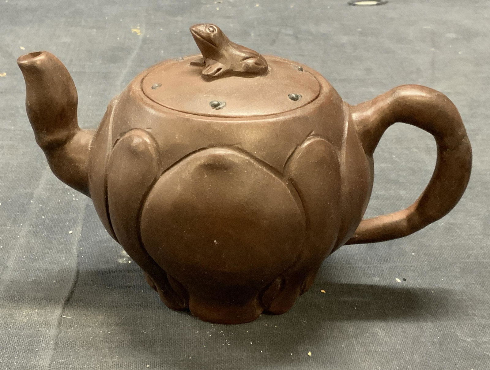 Signed Chinese Yixing Pottery Teapot (1 of 7)