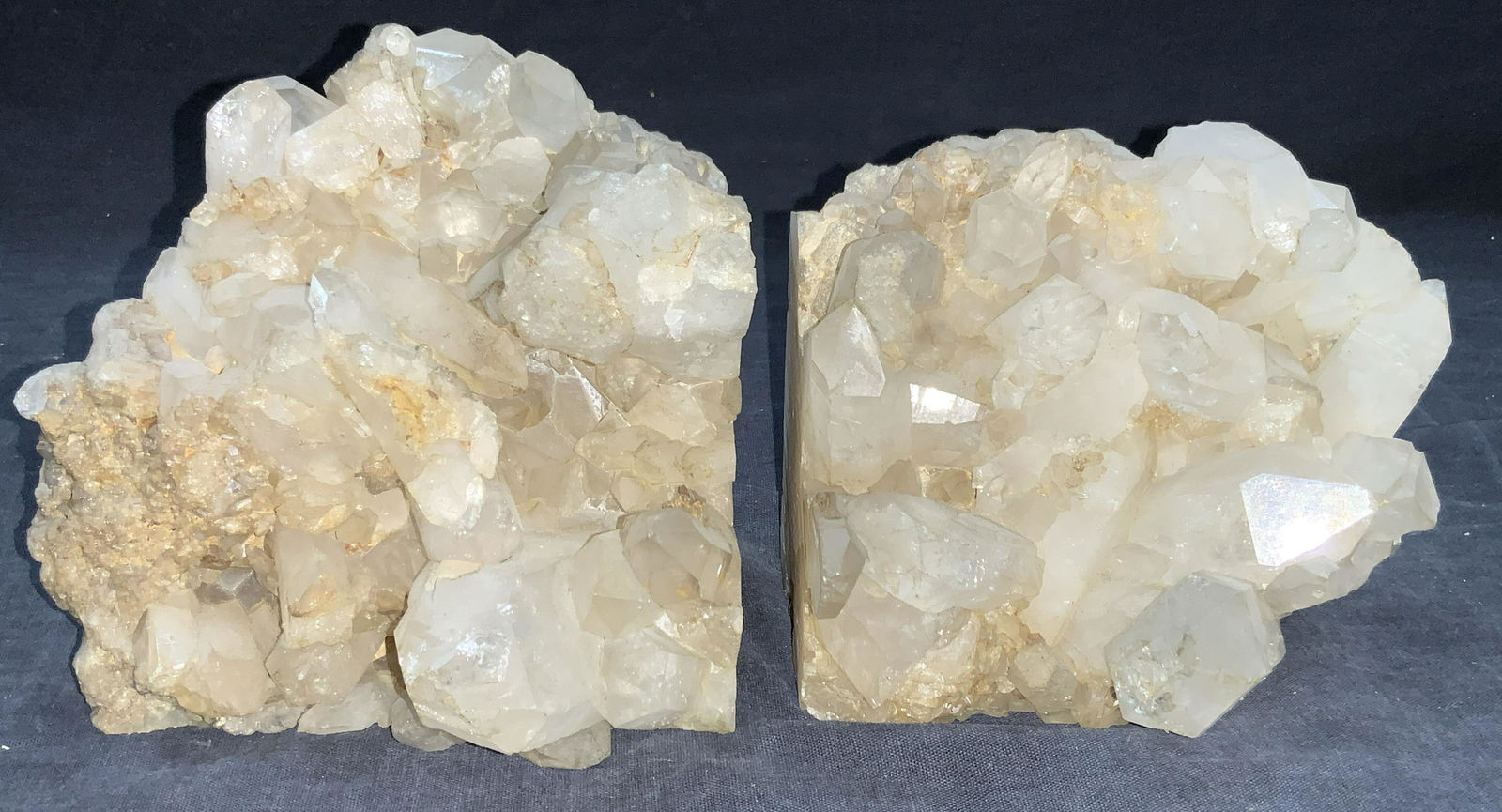 Pair Raw Quartz Cluster Specimen Bookends (1 of 8)