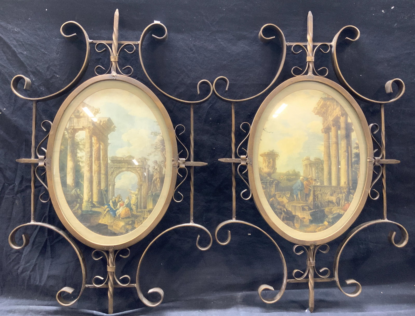 2 Vintage Iron Framing W Roman Ruin Lithos (1 of 10)