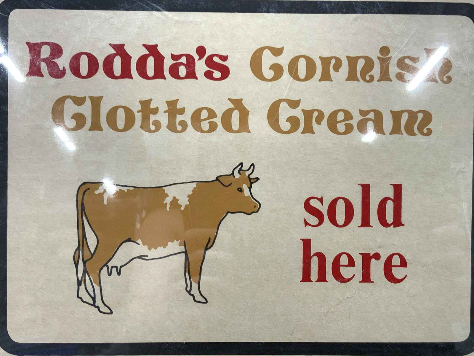 Framed Rodda Cornish Cotten Cream Sign (1 of 6)