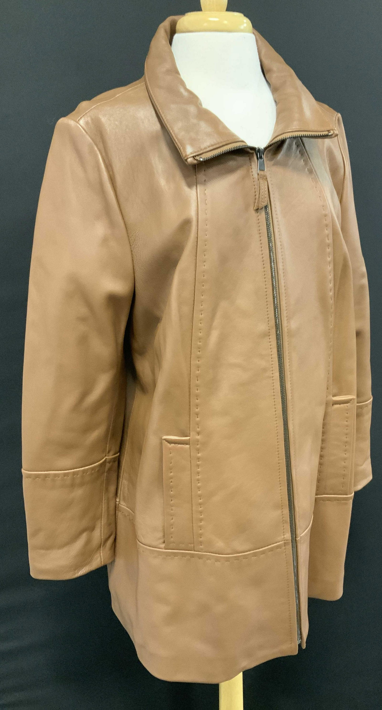 Jones NY Leather Jacket, XL Plus Size (1 of 8)