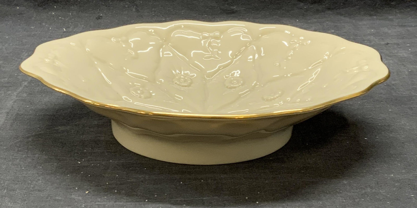 Lenox Gilt Cream China Floral Dish (1 of 6)