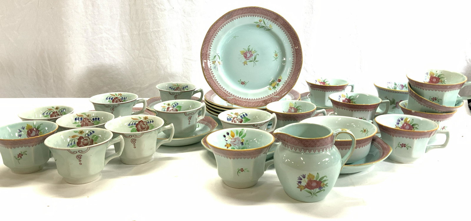 ADAMS Calyx Ware Ironstone Plate & Cup Set 35 (1 of 10)