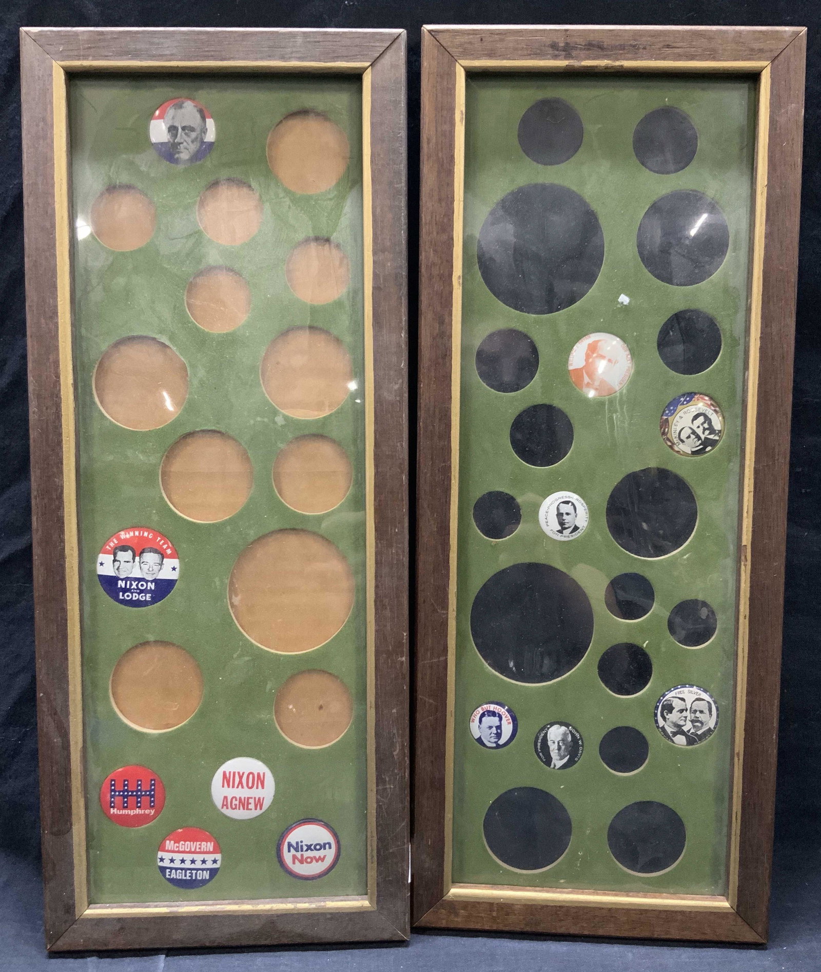 2 Vintage Pin Display Frames W Political Pins (1 of 10)