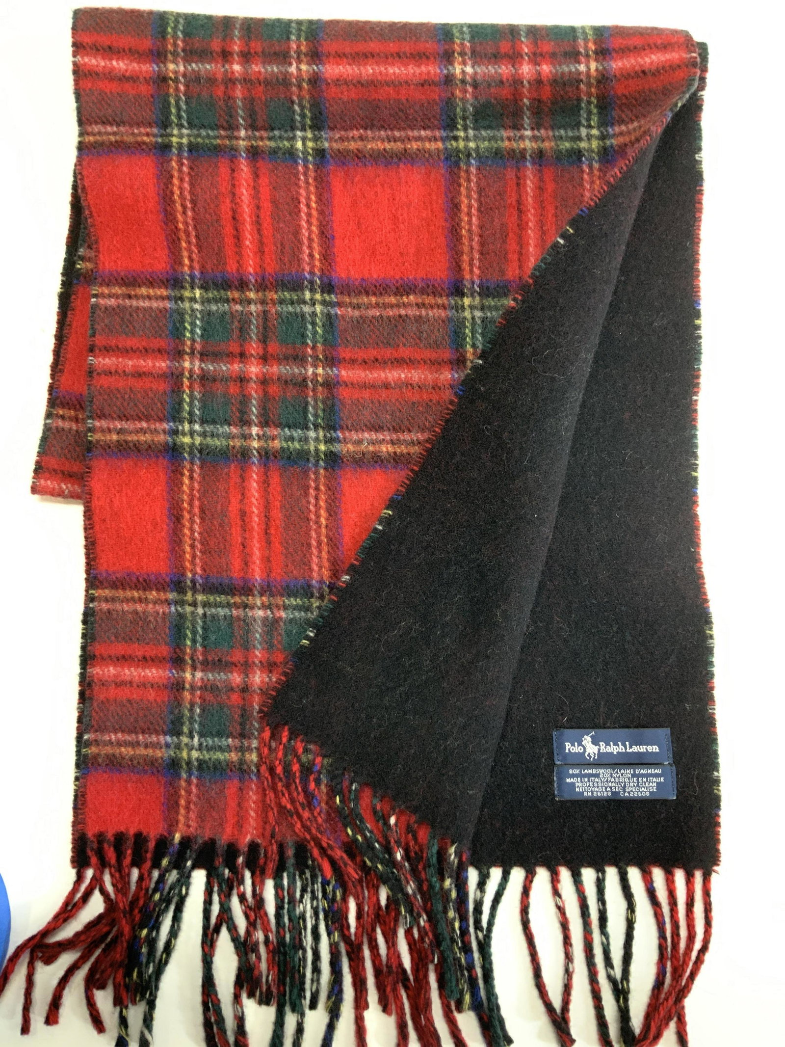 Polo Ralph Lauren Plaid Lambswool Scarf, Italy (1 of 6)