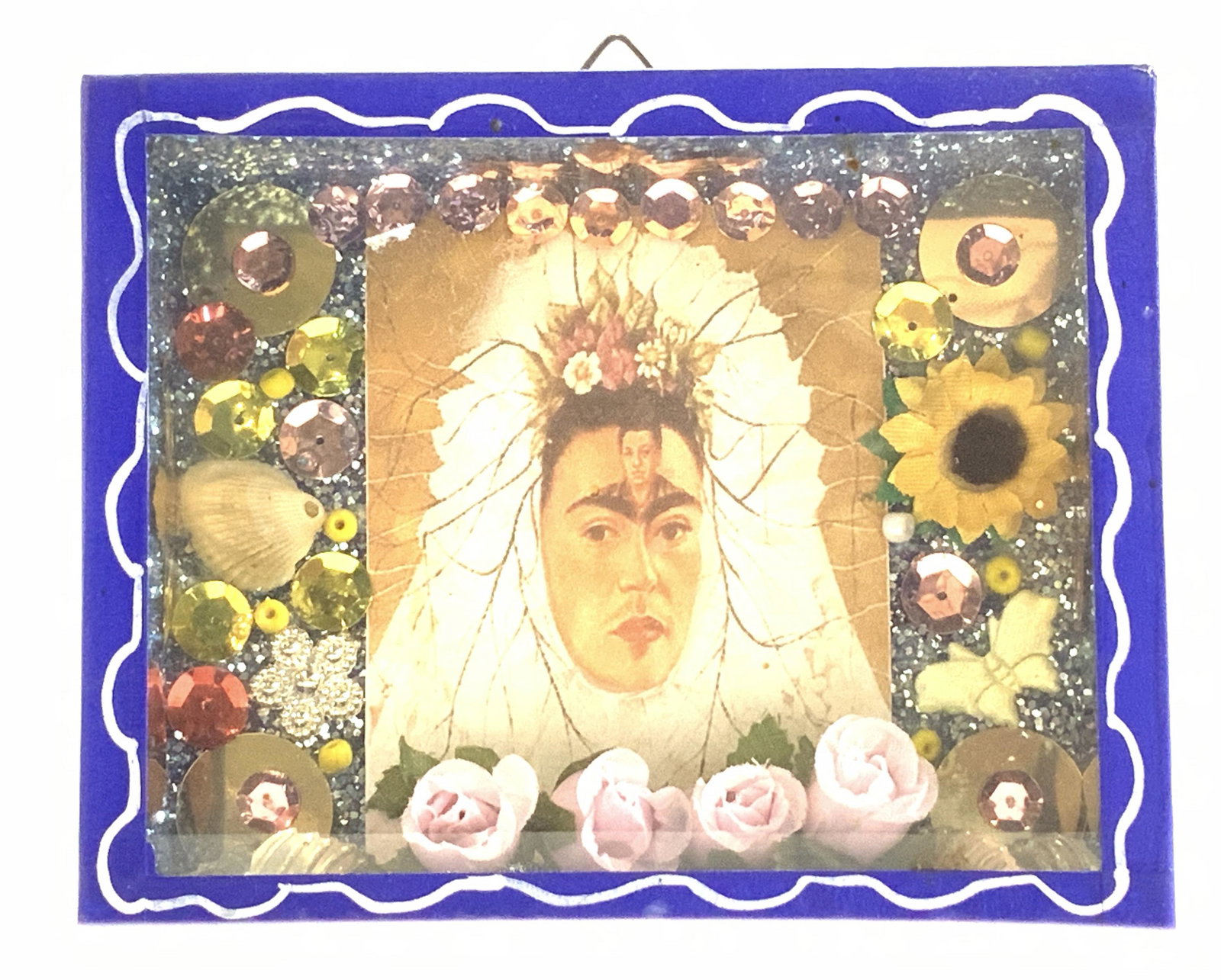 Handmade Frida Kahlo Shadowbox Art, Mexico (1 of 6)