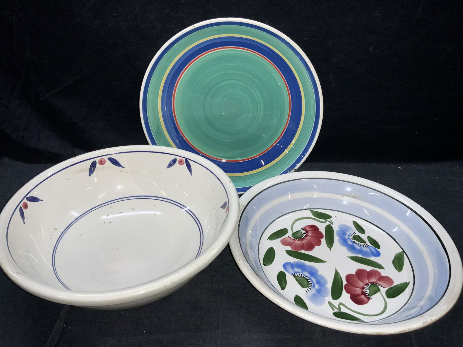 Set 3 Assorted Centerpiece Bowls, Italy & Japan (1 of 10)