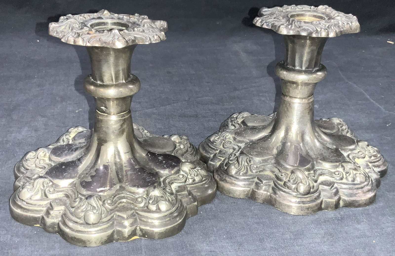 PR Silver Plated Cast Brass Candle Sticks (1 of 7)
