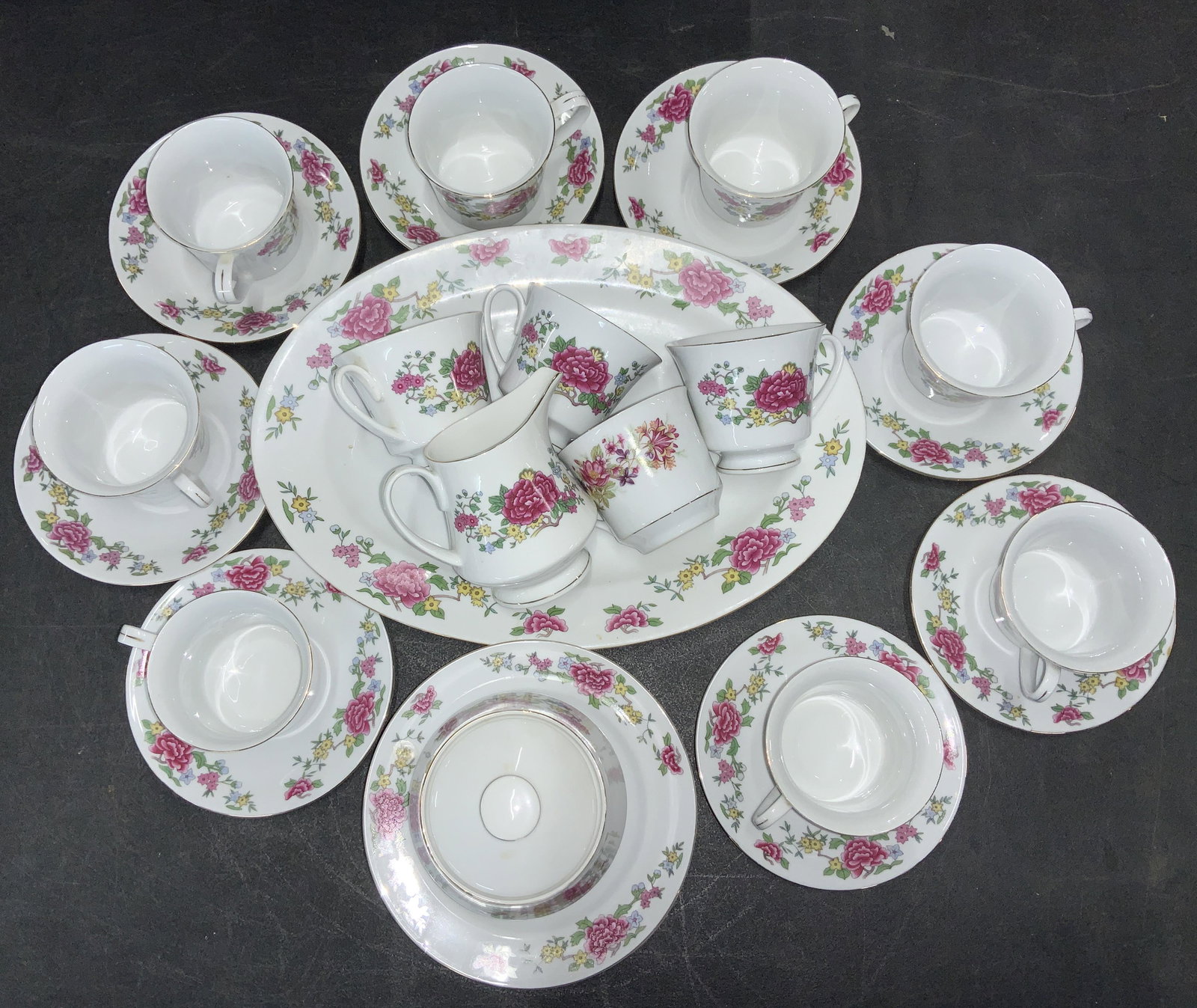 Set 26 Famille Rose Asian Chinaware (1 of 7)