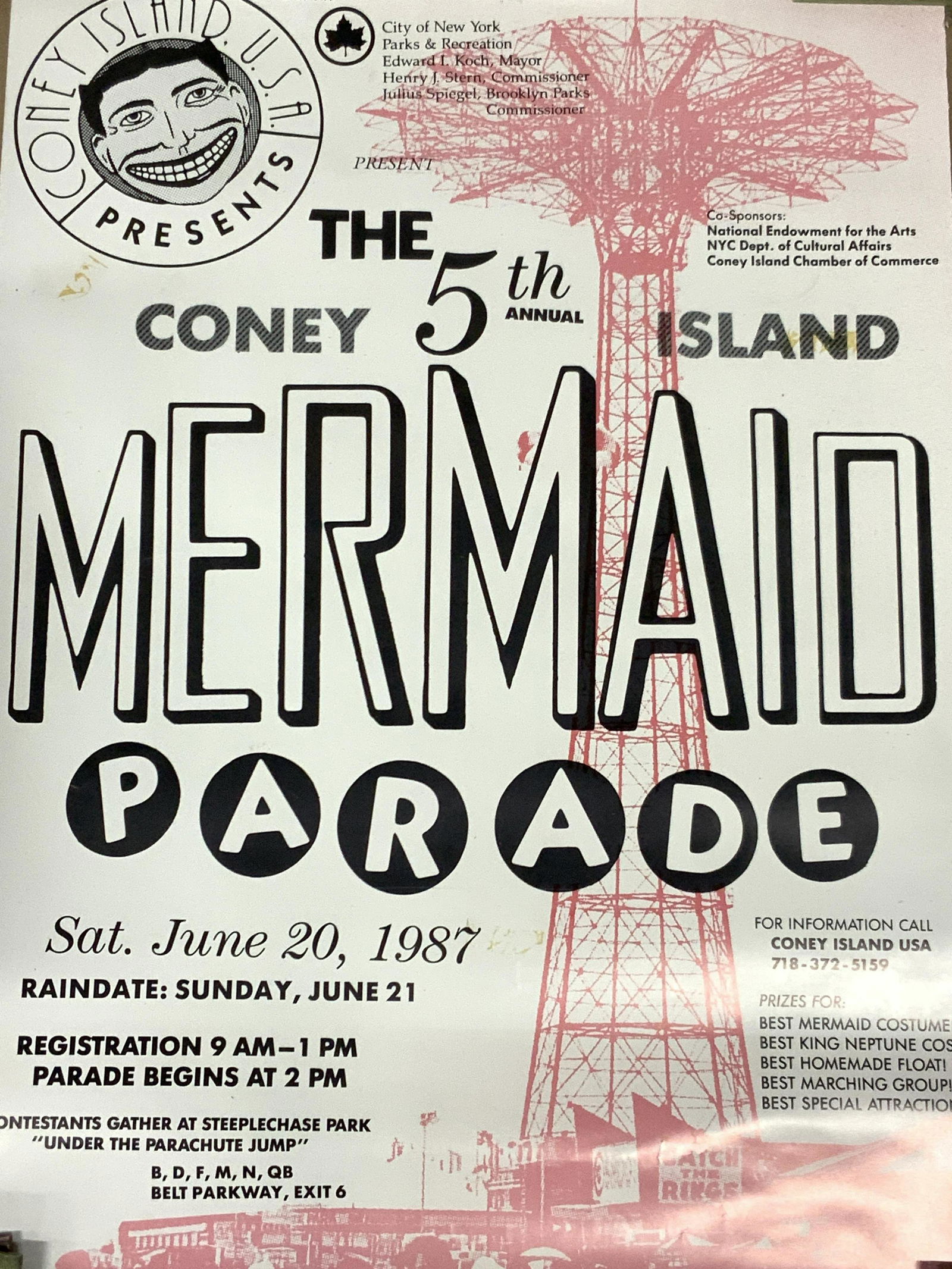 Coney Island 5 Annual Mermaid Parade Silk Screen (1 of 9)