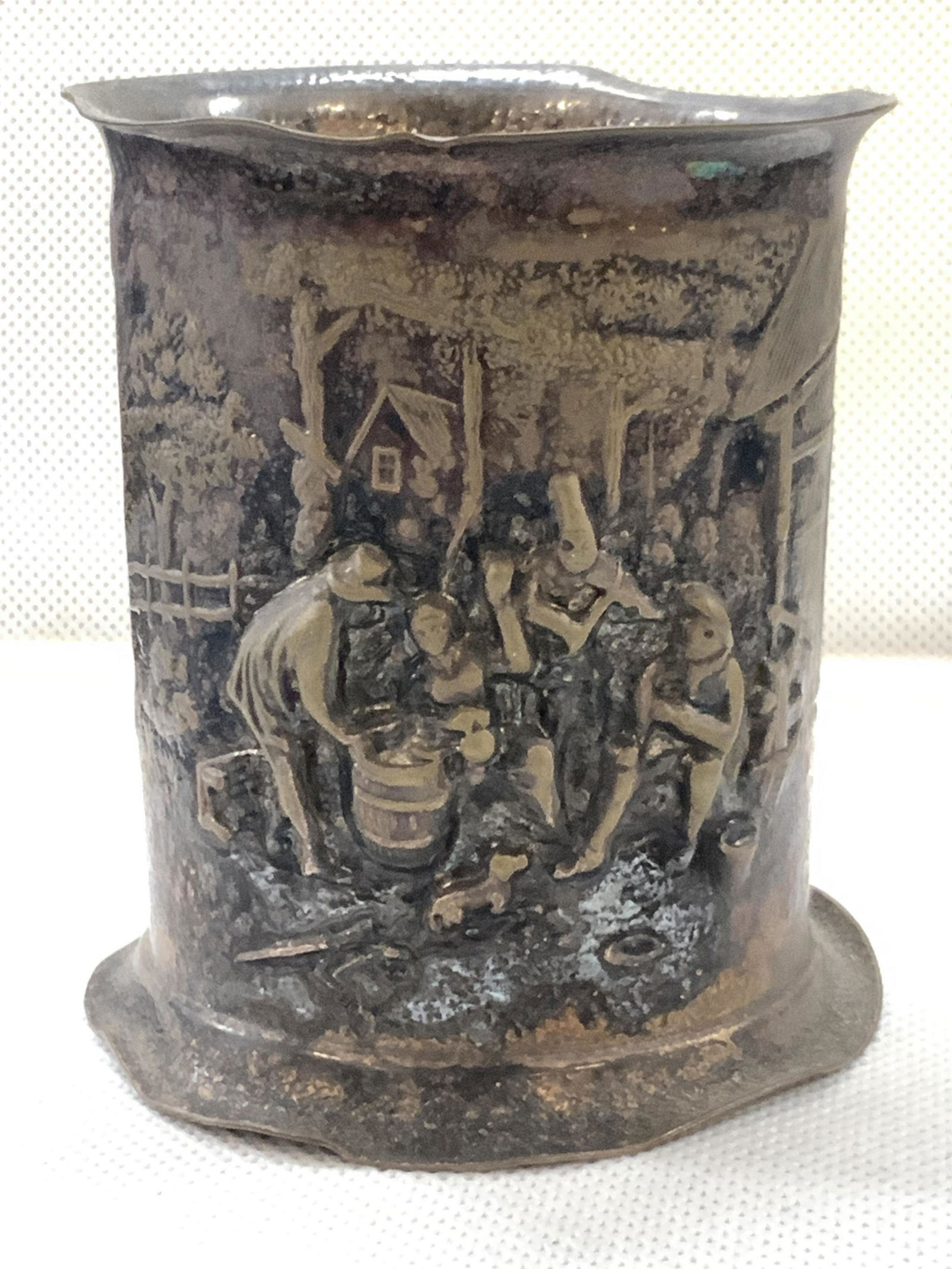 Vintage Embossed Silver Plate Cup, Denmark (1 of 7)