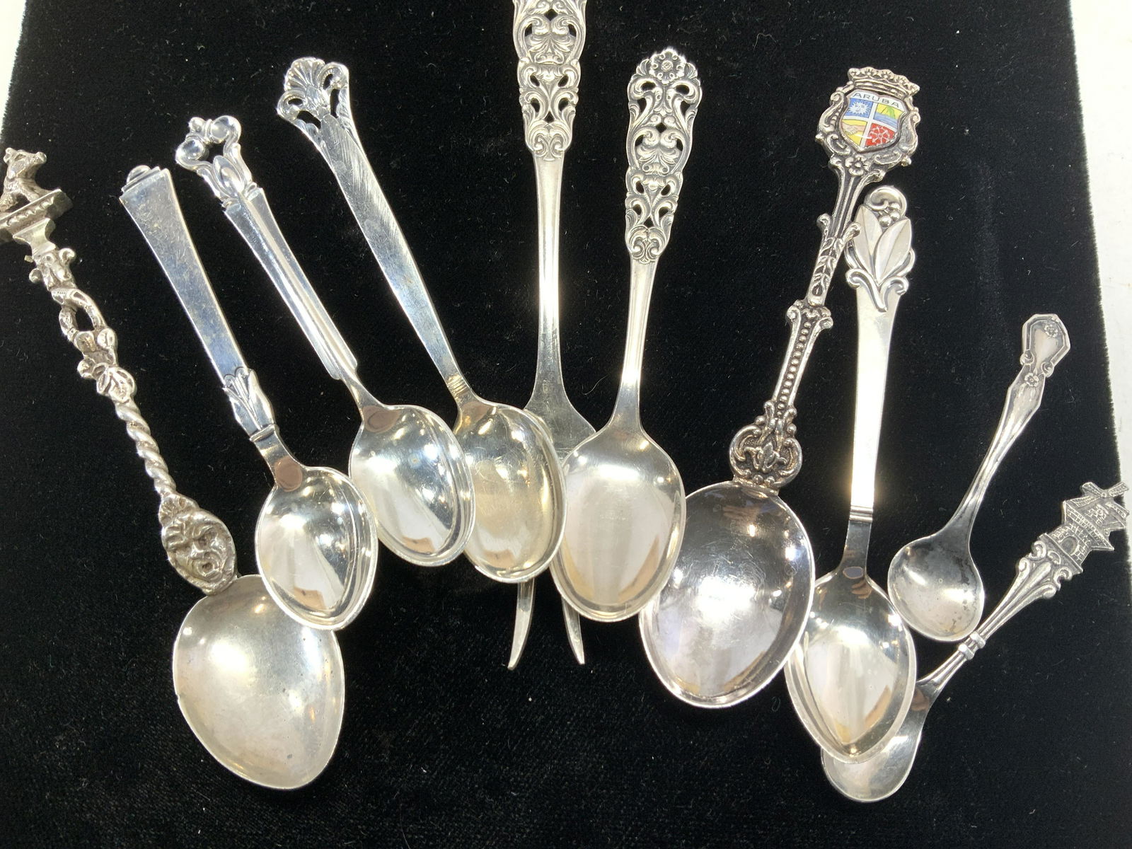 Lot 10 Sterling Silver Demitasse Spoons, Norway (1 of 8)