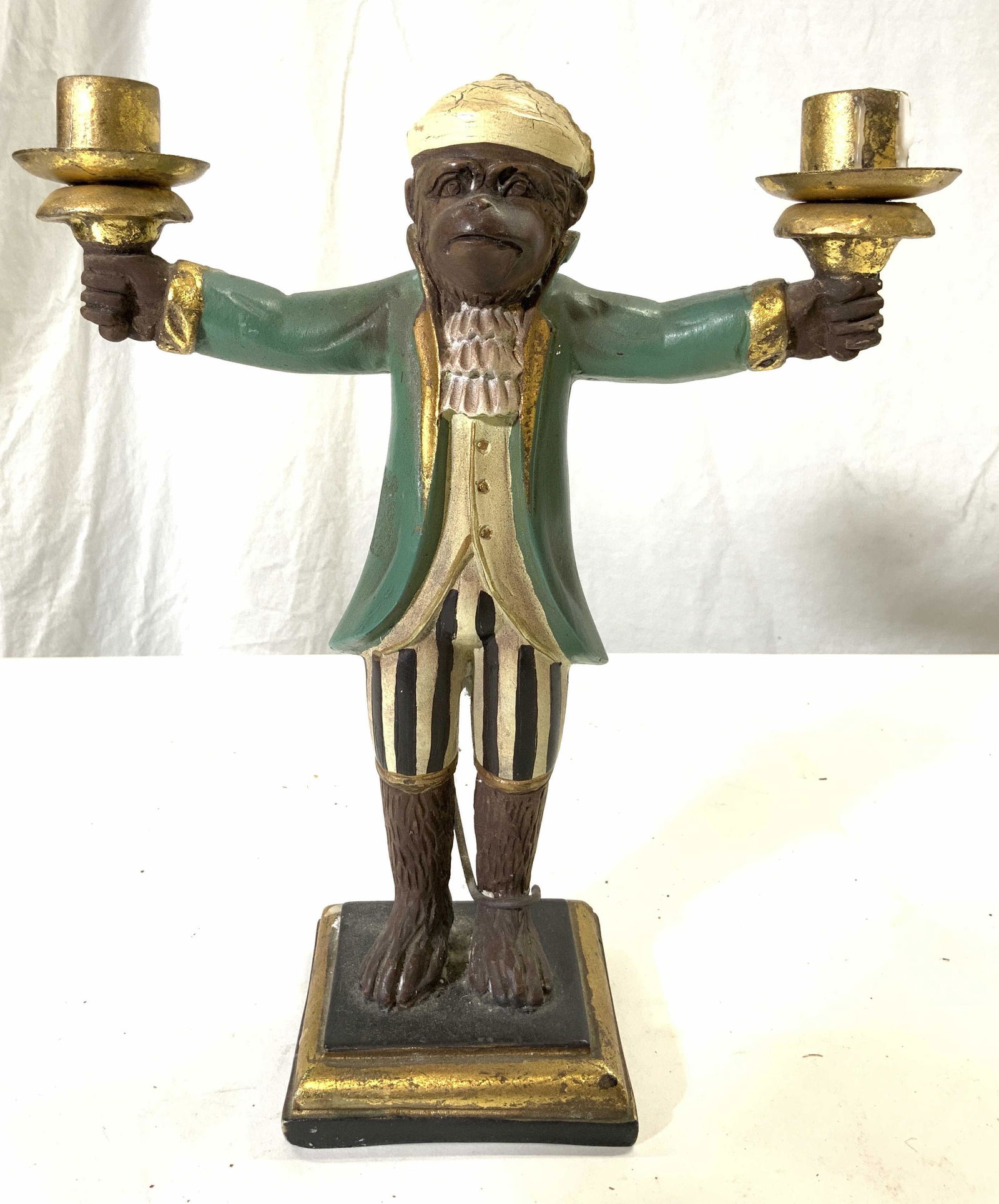 Vintage Carved Wooden Monkey Candelabra (1 of 7)