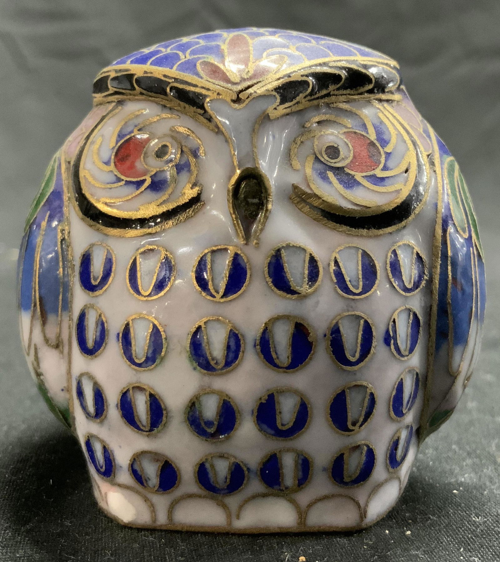 Vintage Asian Cloisonne Owl Figure (1 of 7)