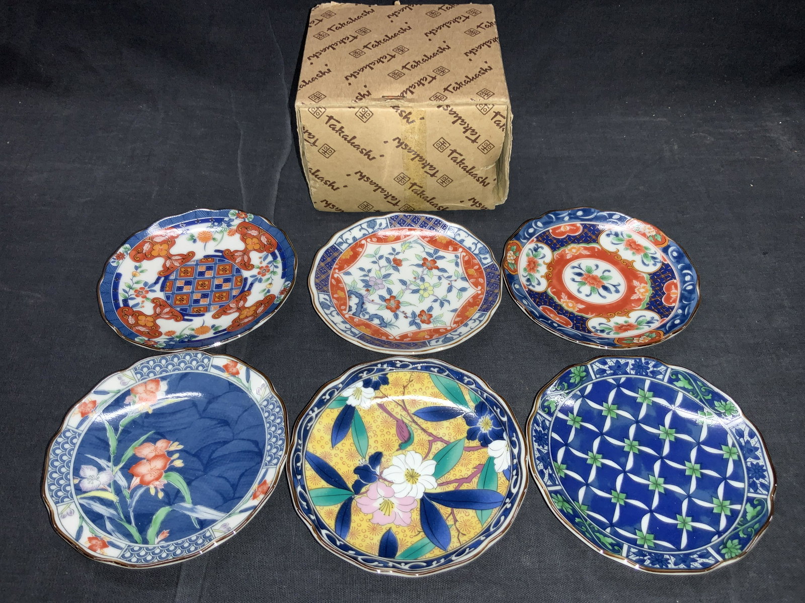 Set6 Takahashi Porcelain Trinket Dishes Box Japan (1 of 9)