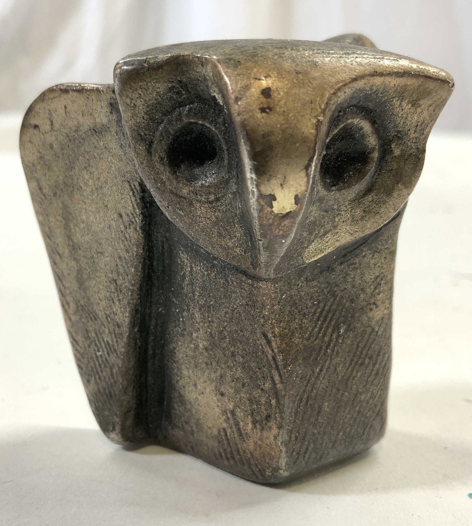 Pewter Owl Paperweight Figure Desktop Accessory (1 of 6)