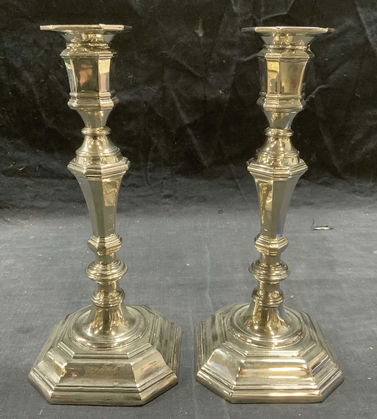 Pair Silver Plated Candlesticks (1 of 6)