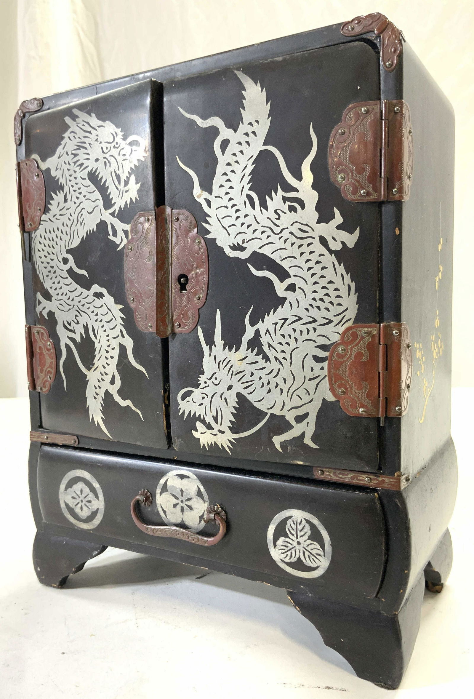 Vintage Asian Wooden Jewelry Chest (1 of 7)